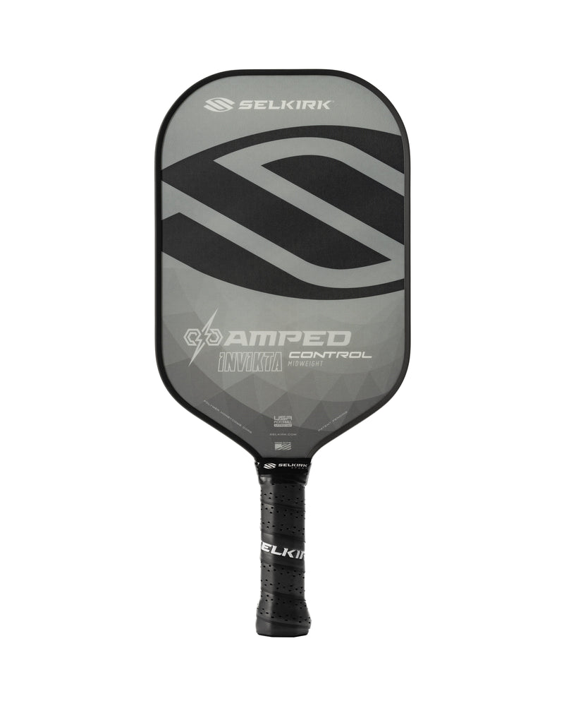 Load image into Gallery viewer, Selkirk Amped Control-Invikta Pickleball Paddle Black front
