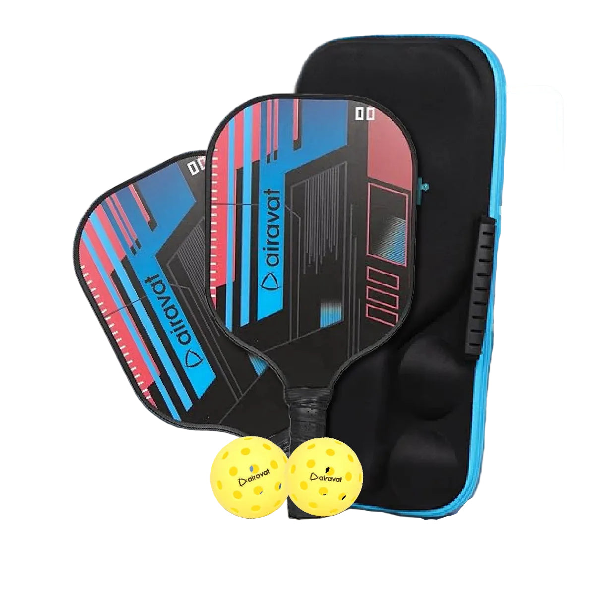 Airavat Bang PickleBall Paddle Set ( 2 Paddles + 2 Balls + 1 Bag /Assorted Colour)