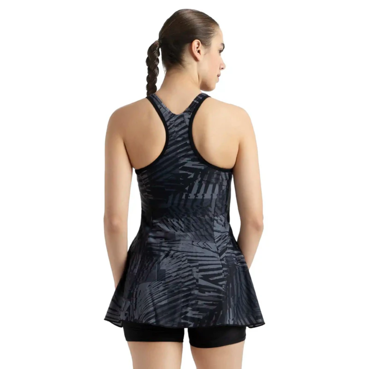 Speedo Allover Printed Swimdress With Boyleg Female Swimming Costume