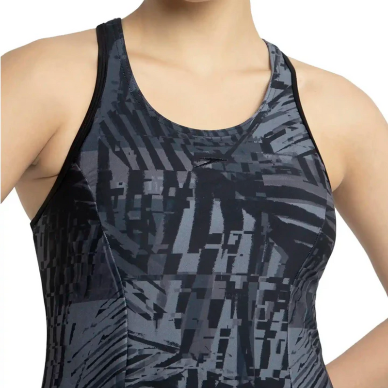 Load image into Gallery viewer, Speedo Allover Printed Swimdress With Boyleg Female Swimming Costume
