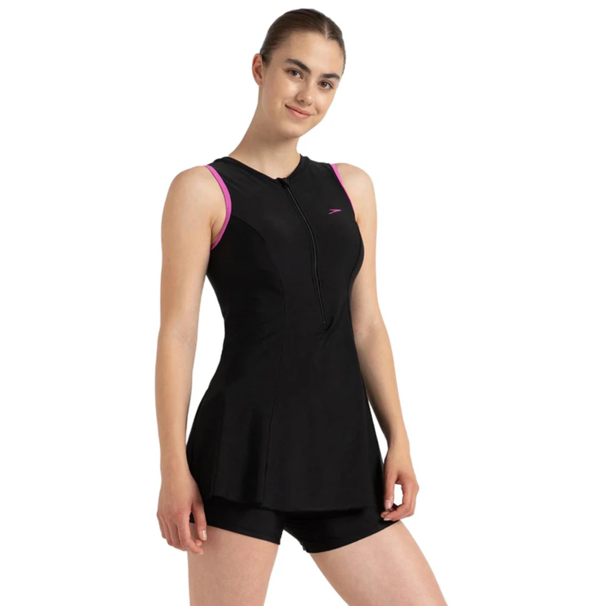 Speedo Closedback Swimdress With Boyleg Female Swimming Costume