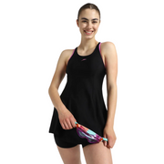 Speedo Solid Racerback Swimdress With Boyleg