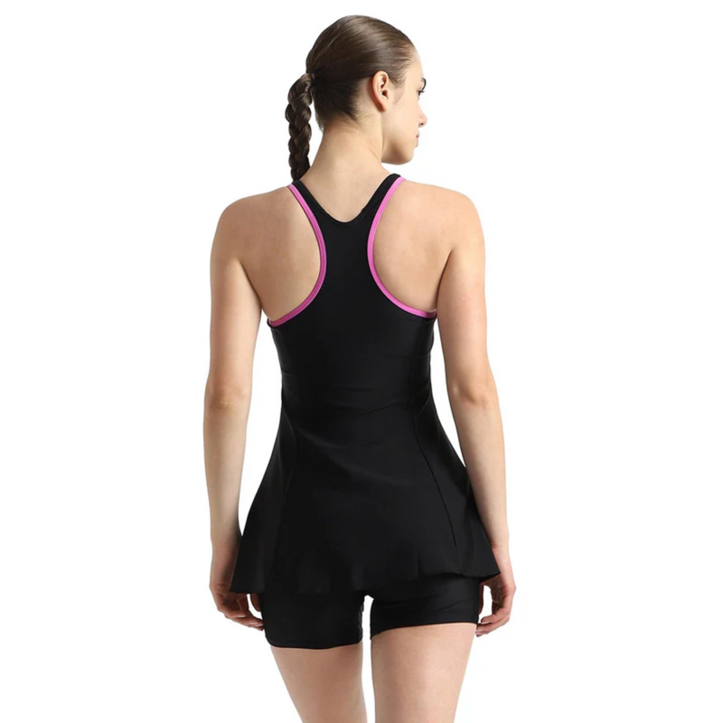 Load image into Gallery viewer, Speedo Solid Racerback Swimdress With Boyleg
