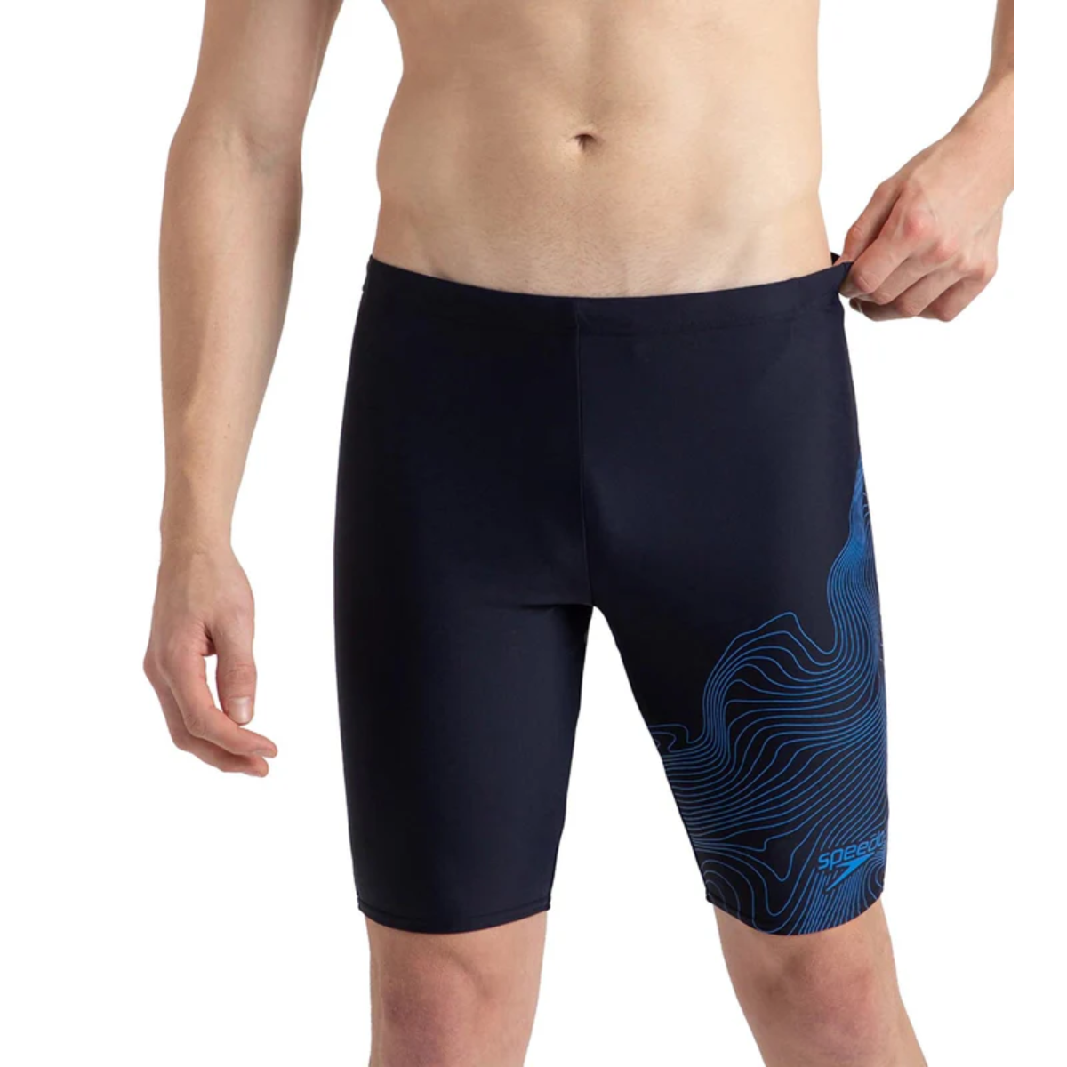 Speedo Tide Print Gala Logo Jammer Male Swimming Costume