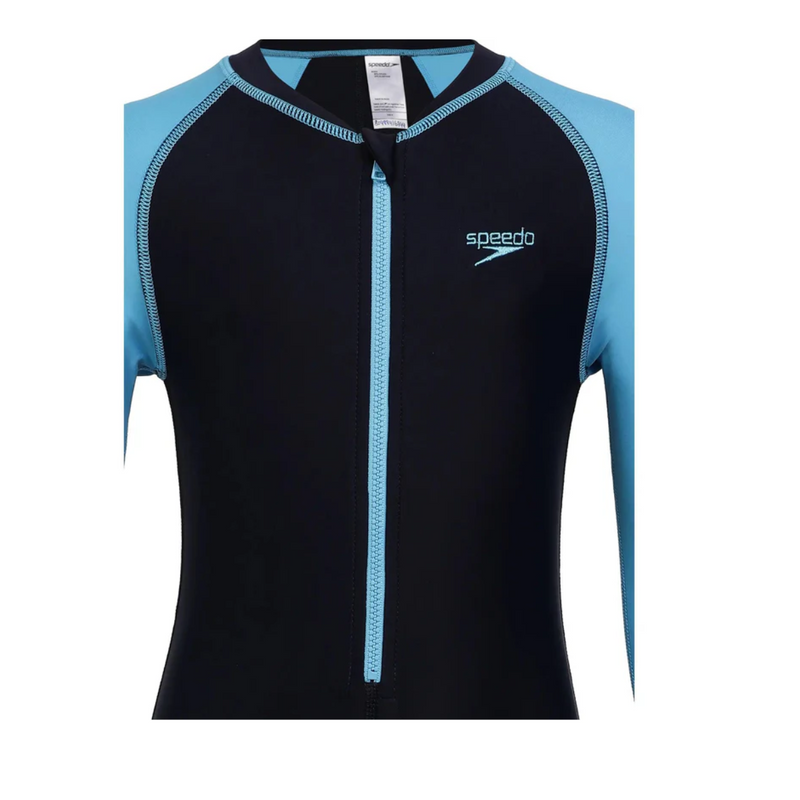 Load image into Gallery viewer, Speedo JF Colorblk All In 1 Suit Girls Swimming Costume
