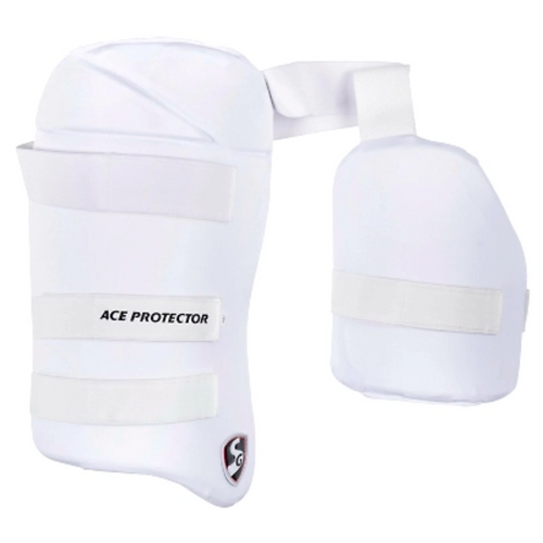 SG Combo Ace Protector White Cricket Thigh Guard