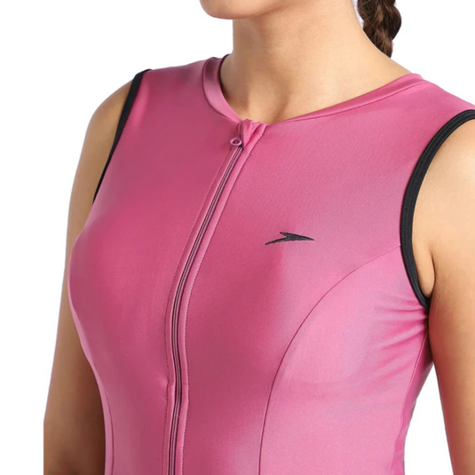 Speedo Closedback Swimdress With Boyleg Female Swimming Costume