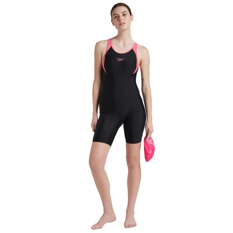 Load image into Gallery viewer, Speedo Essential Panel Kneesuit Female Swimming Costume
