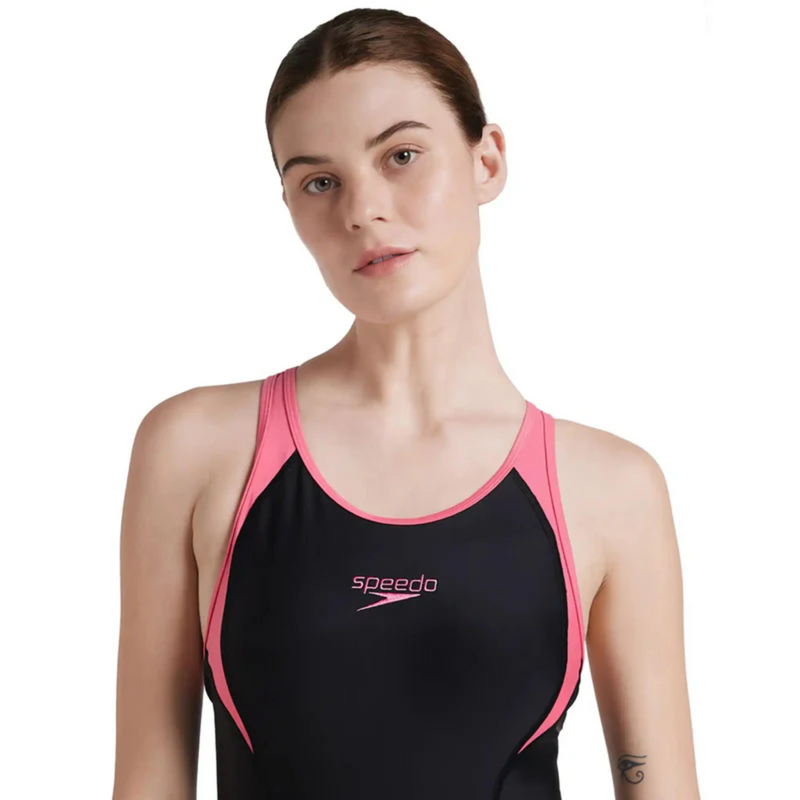 Load image into Gallery viewer, Speedo Essential Panel Kneesuit Female Swimming Costume
