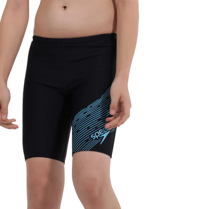 Load image into Gallery viewer, Speedo JM Medley Logo Jammer Boys Swimming Costume
