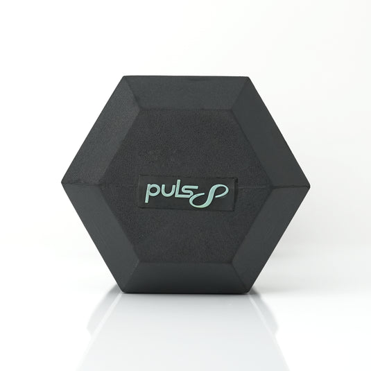 Puls8 Hex Rubber Coated Dumbbell (Single)