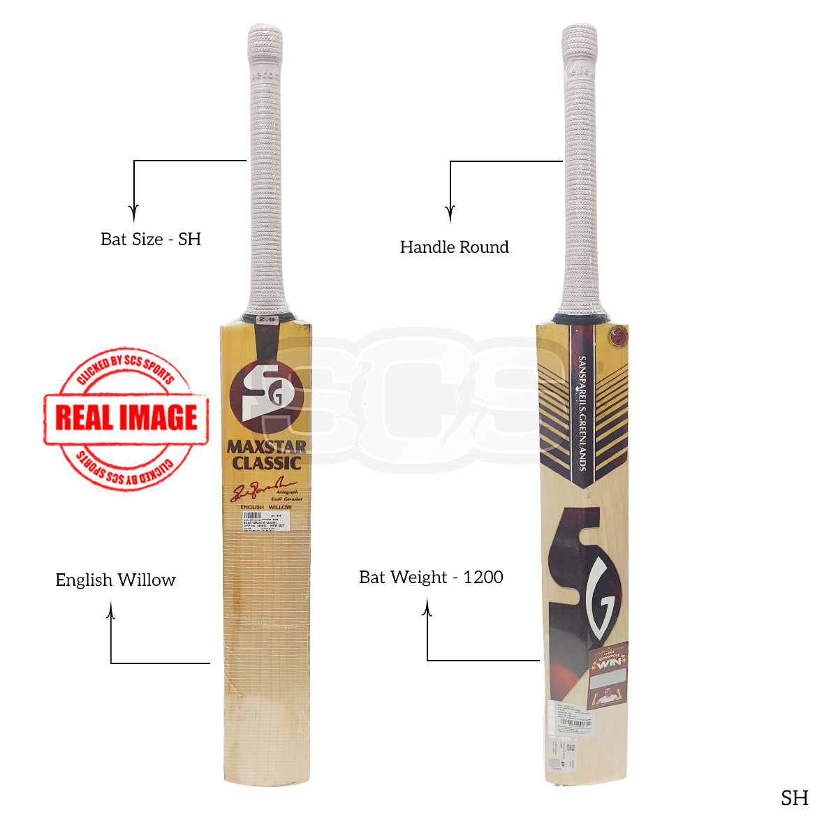 SG Maxstar Classic English Willow Cricket Bat