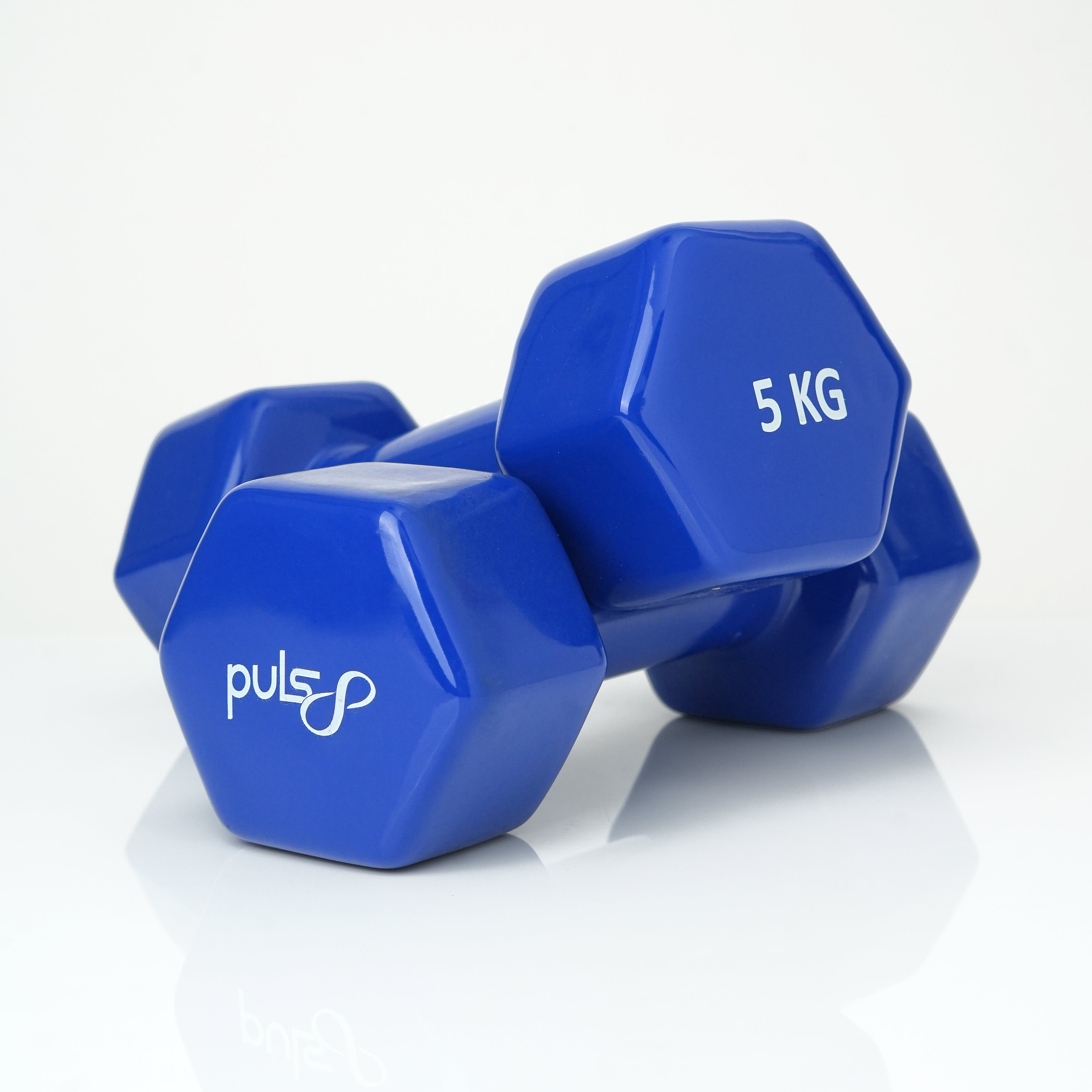 Puls8 Vinyl Hex Dumbbell (Single Dumbbell)