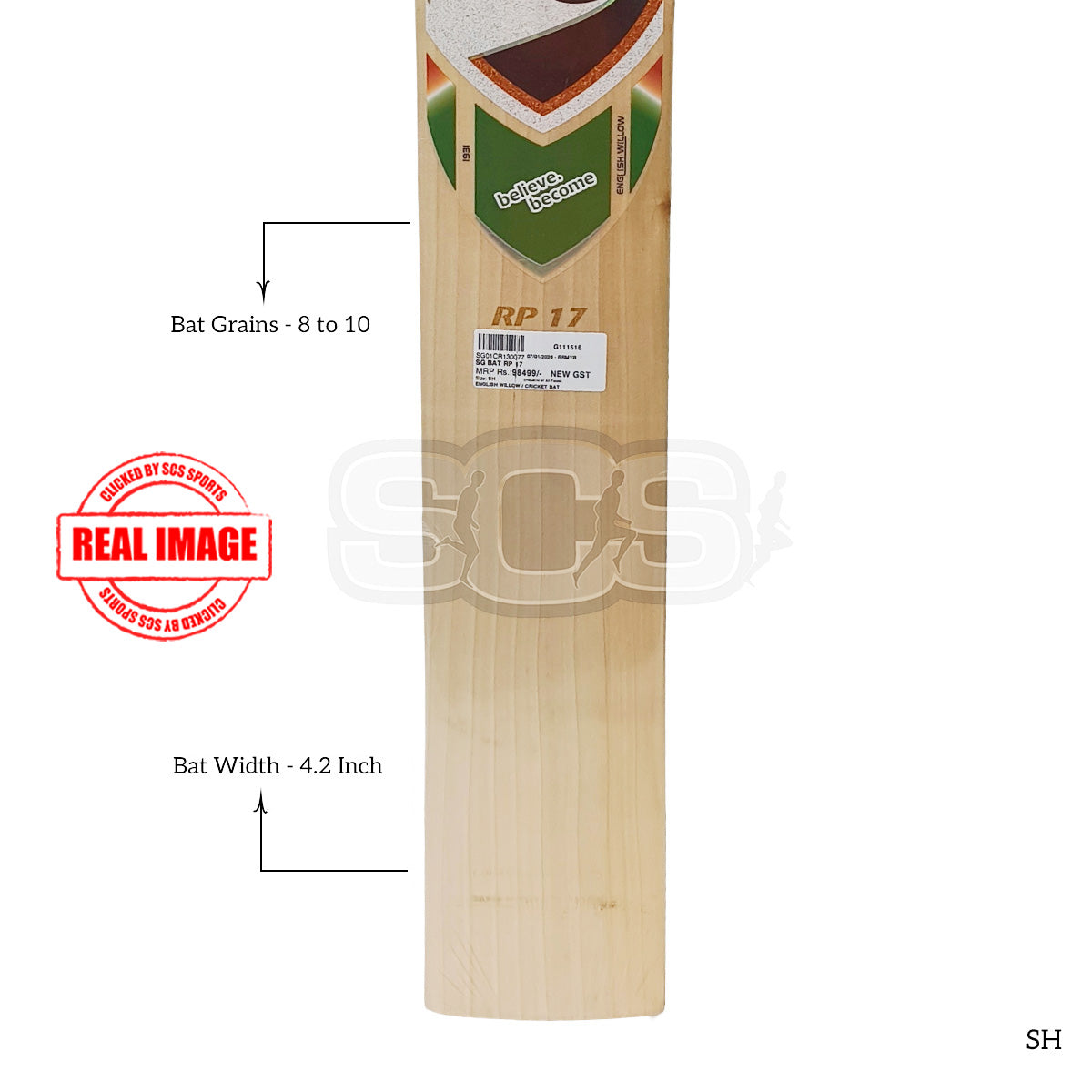 SG RP 17 English Willow Cricket Bat (With Sensor)