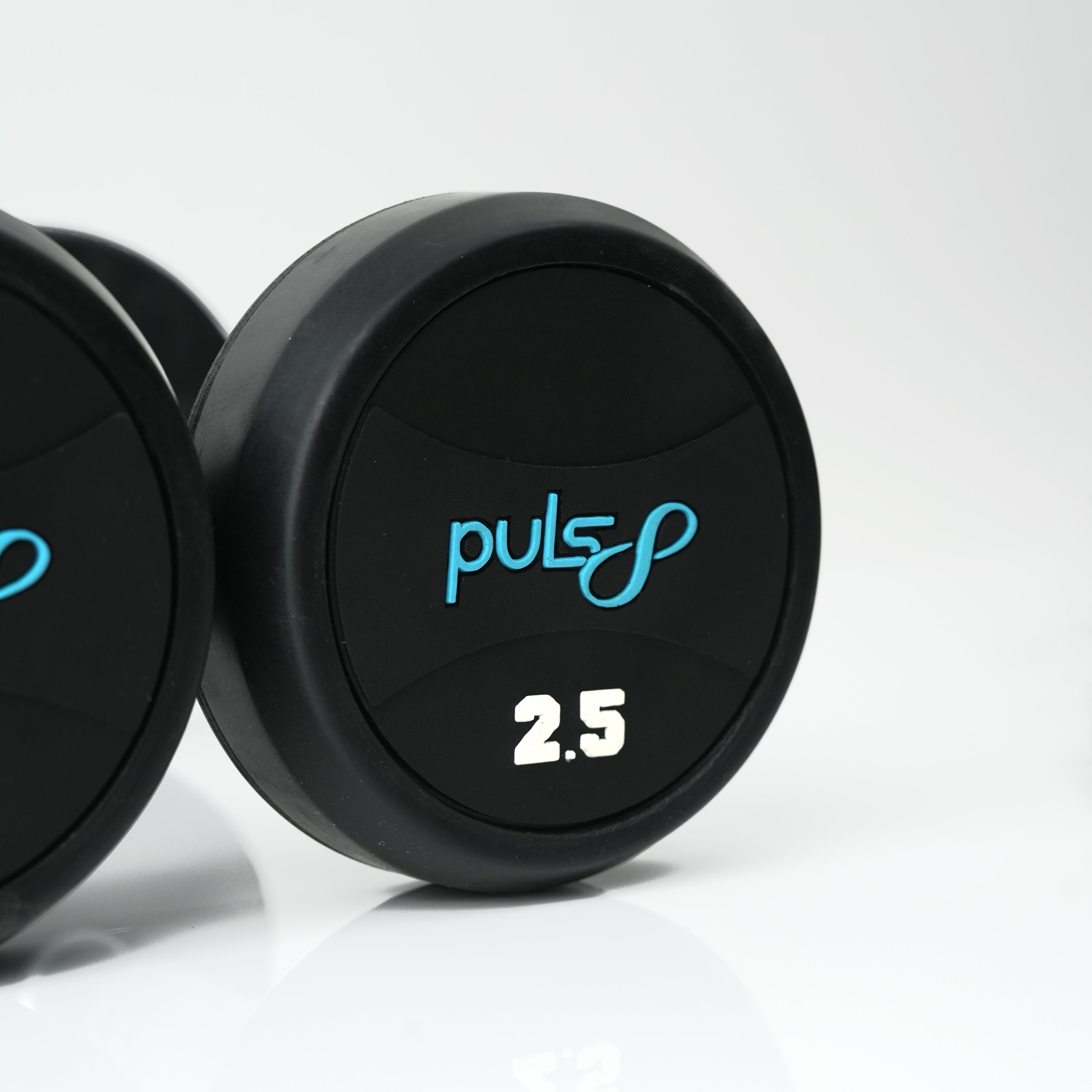 Puls8 Round Rubber Coated Dumbbell (SINGLE DUBMELL)