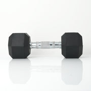 Puls8 Hex Rubber Coated Dumbbell (Single Dumbell)