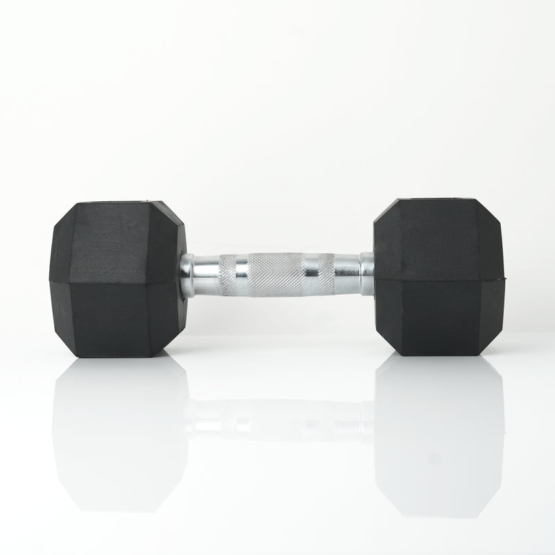 Load image into Gallery viewer, Puls8 Hex Rubber Coated Dumbbell (Single)
