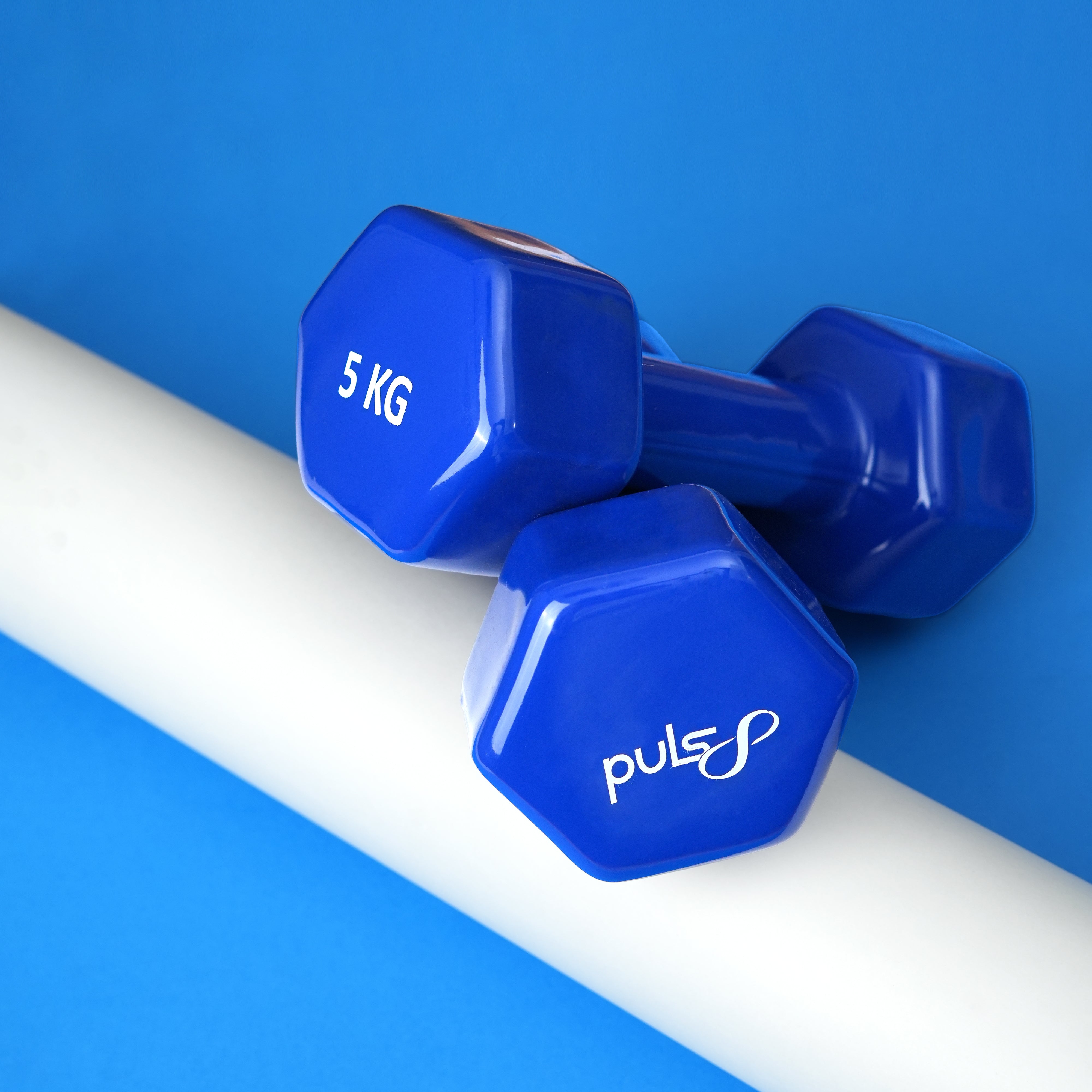 Puls8 Vinyl Hex Dumbbell (Single Dumbbell)