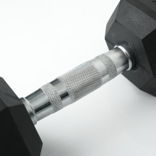 Puls8 Hex Rubber Coated Dumbbell (Single)