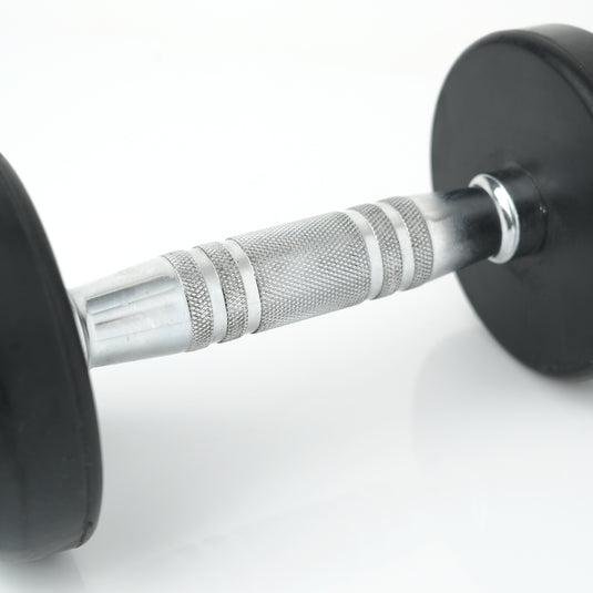 Puls8 Round Rubber Coated Dumbbell (Single)