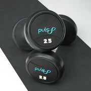 Puls8 Round Rubber Coated Dumbbell (SINGLE DUBMELL)