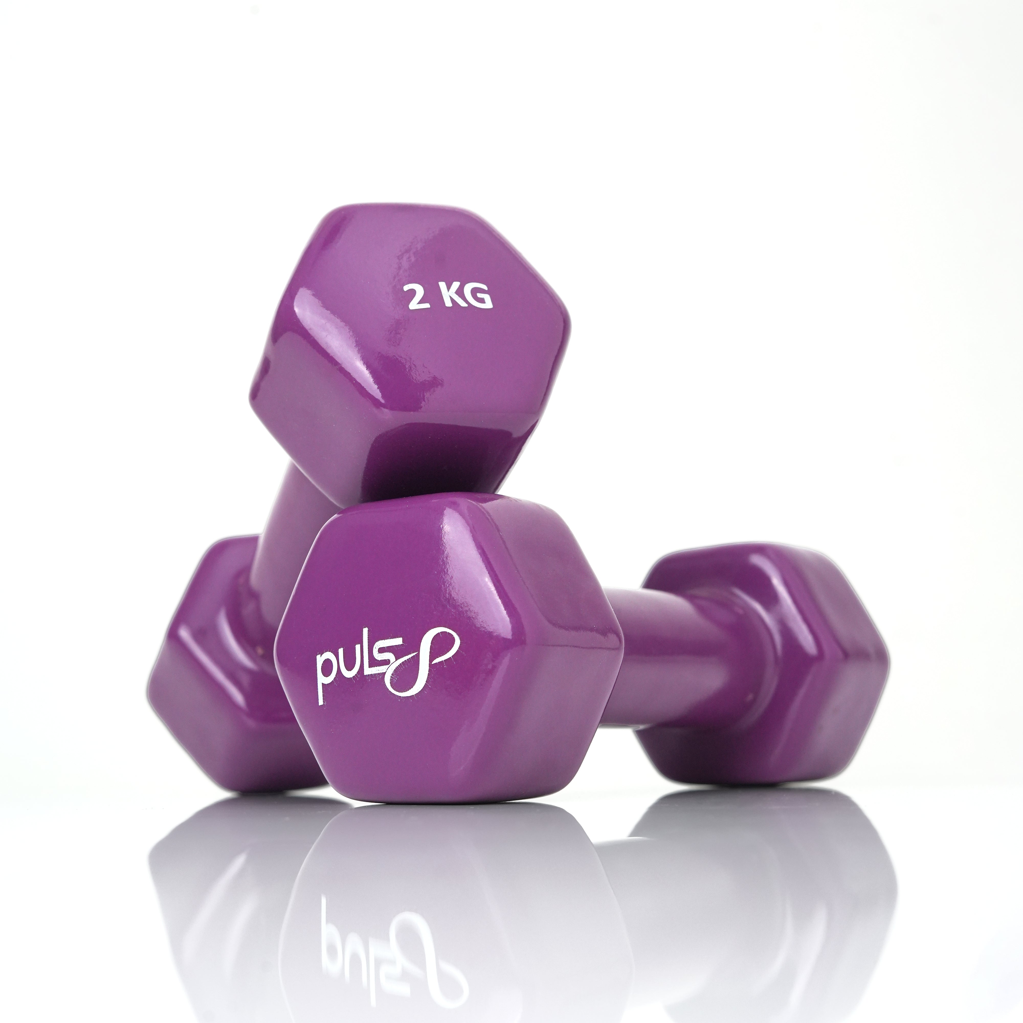 Puls8 Vinyl Hex Dumbbell (Single Dumbbell)