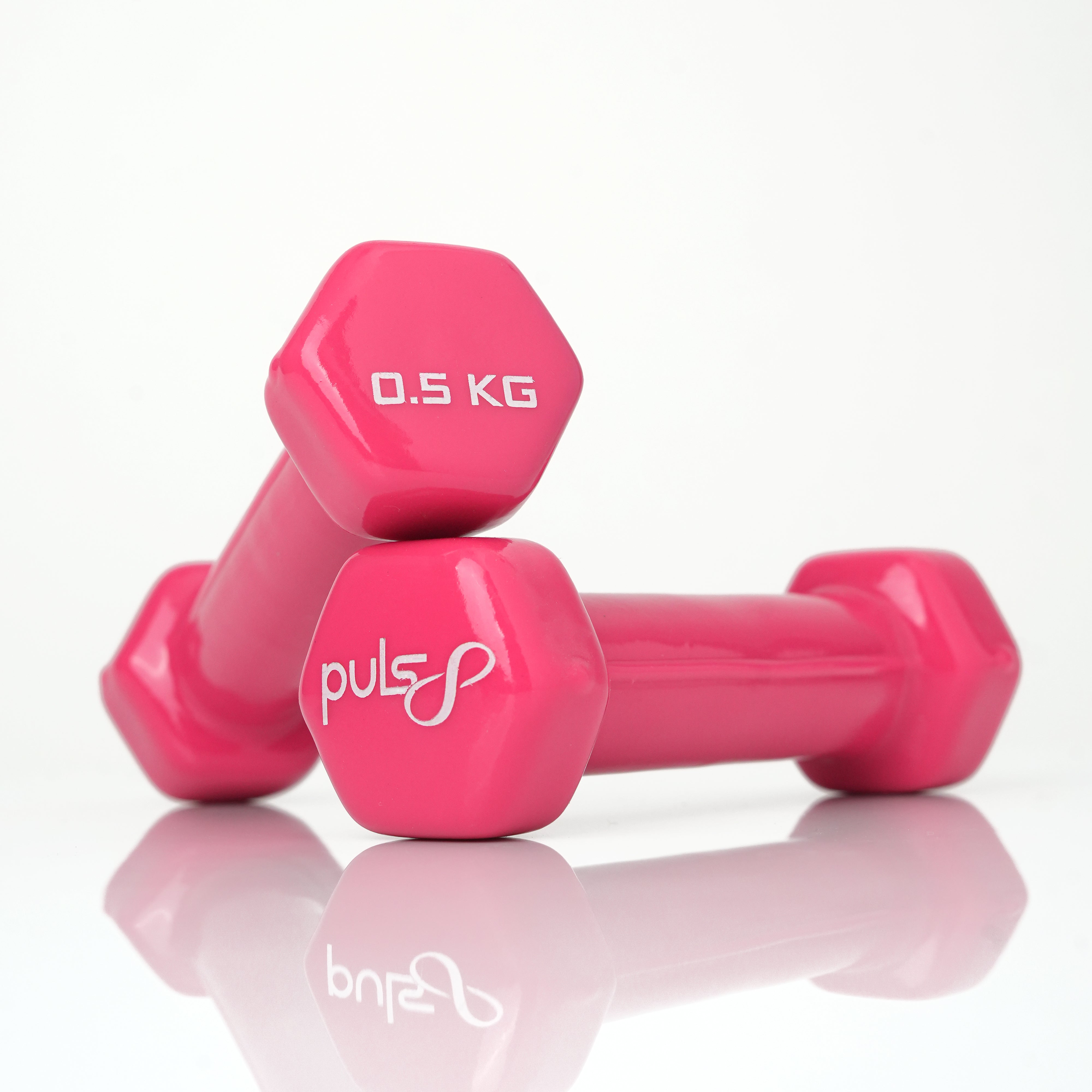 Puls8 Vinyl Hex Dumbbell (Single Dumbbell)