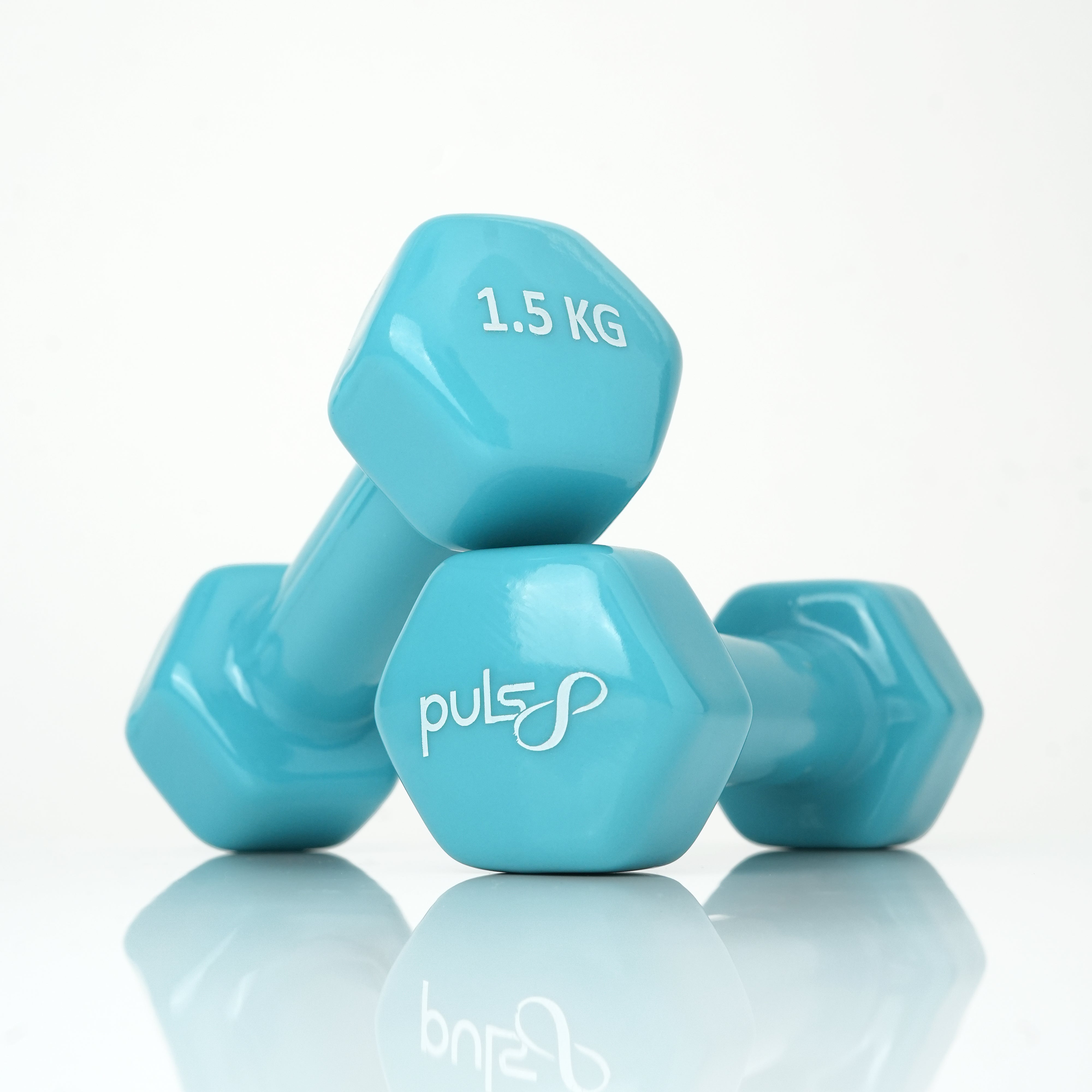 Puls8 Vinyl Hex Dumbbell (Single Dumbbell)