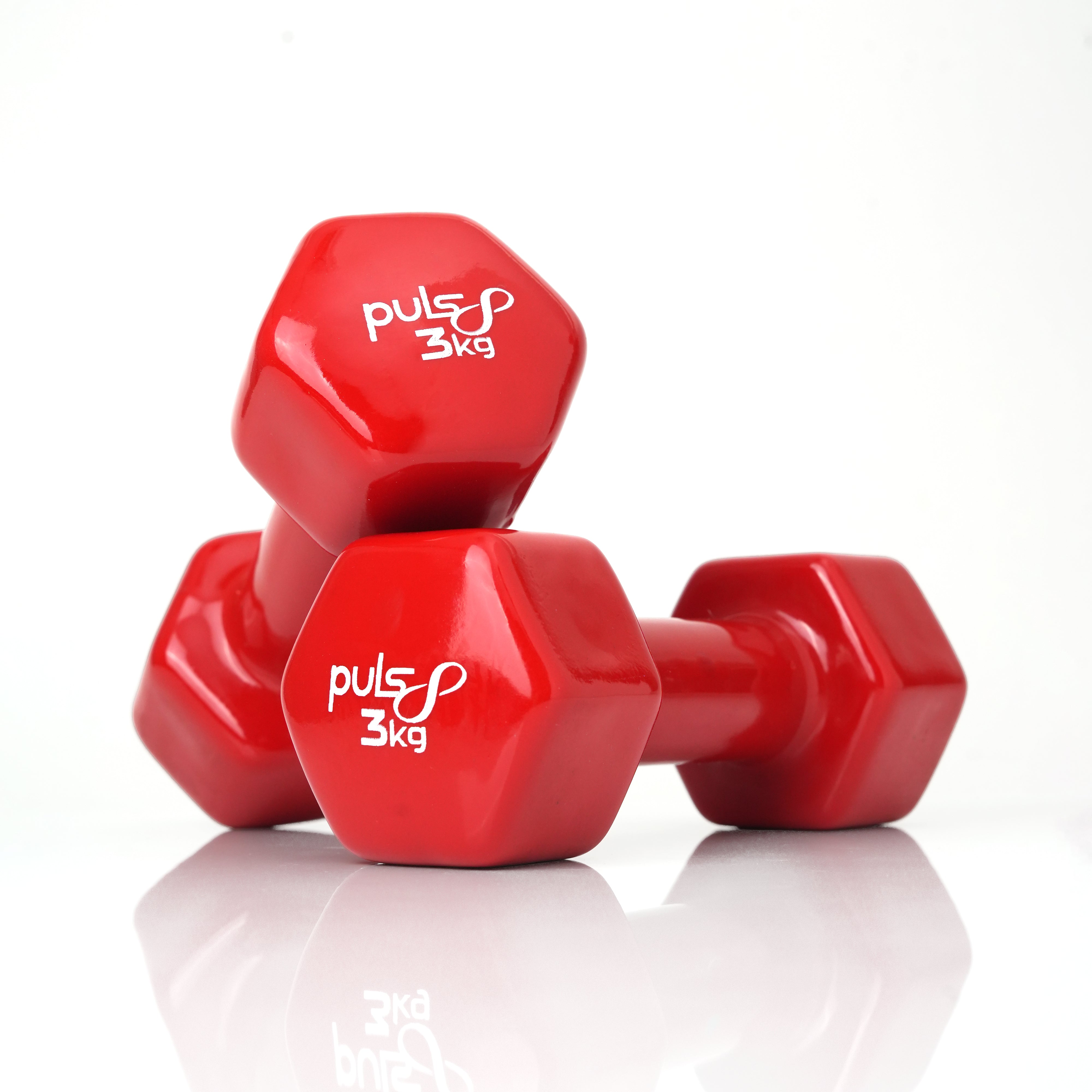 Puls8 Vinyl Hex Dumbbell (Single Dumbbell)