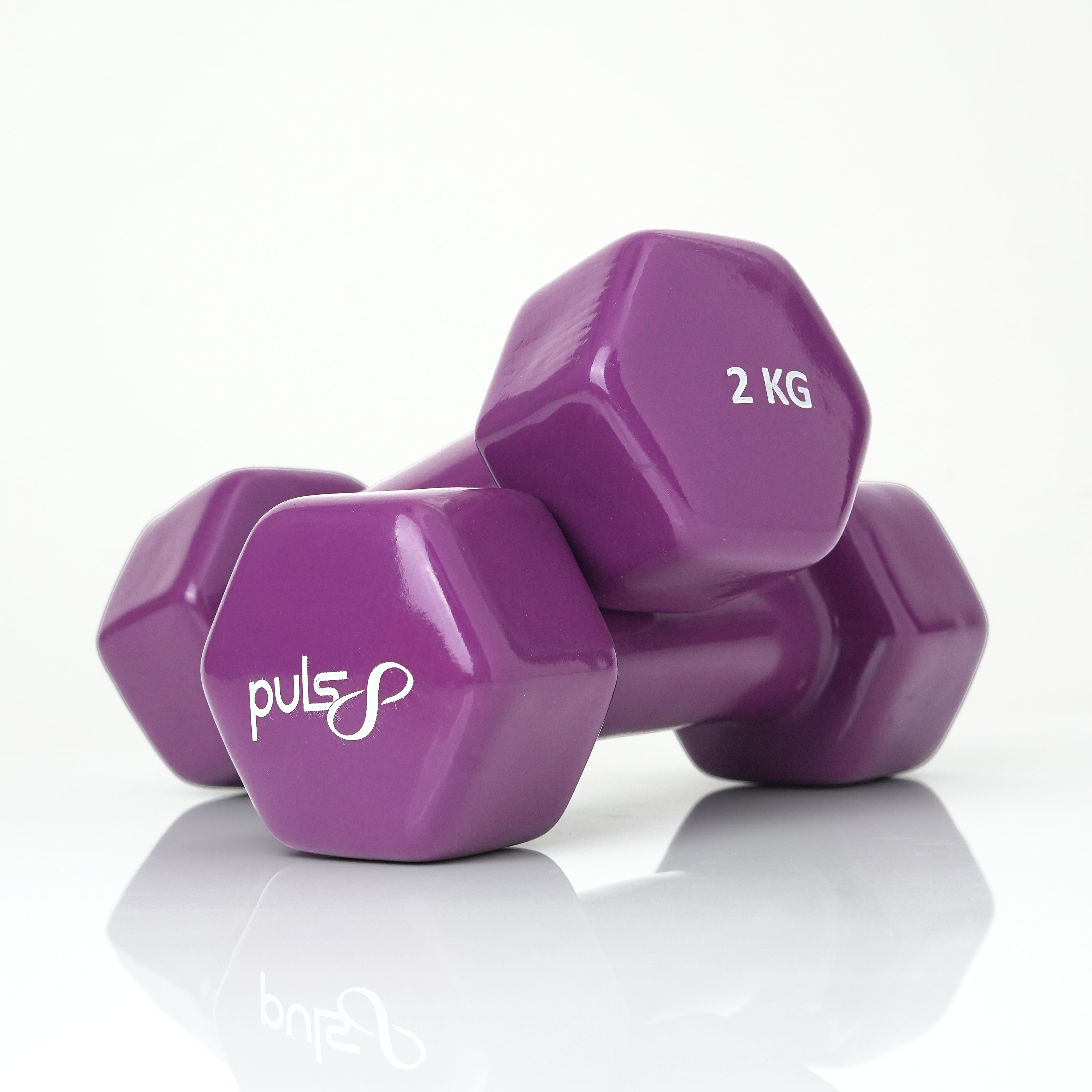 Puls8 Vinyl Hex Dumbbell (Single Dumbbell)