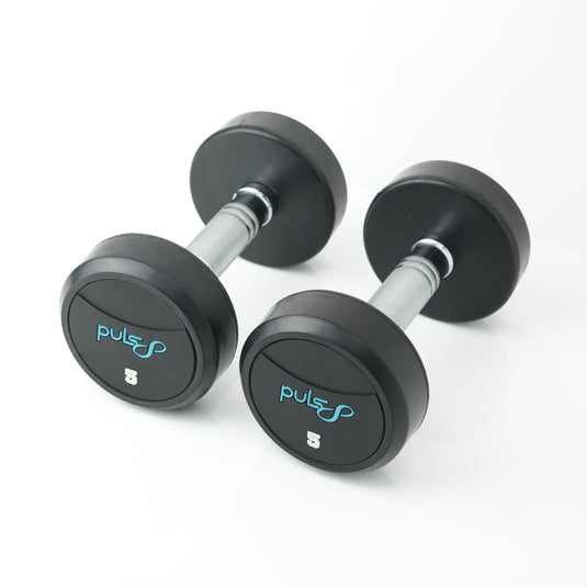 Puls8 Round Rubber Coated Dumbbell (Single)