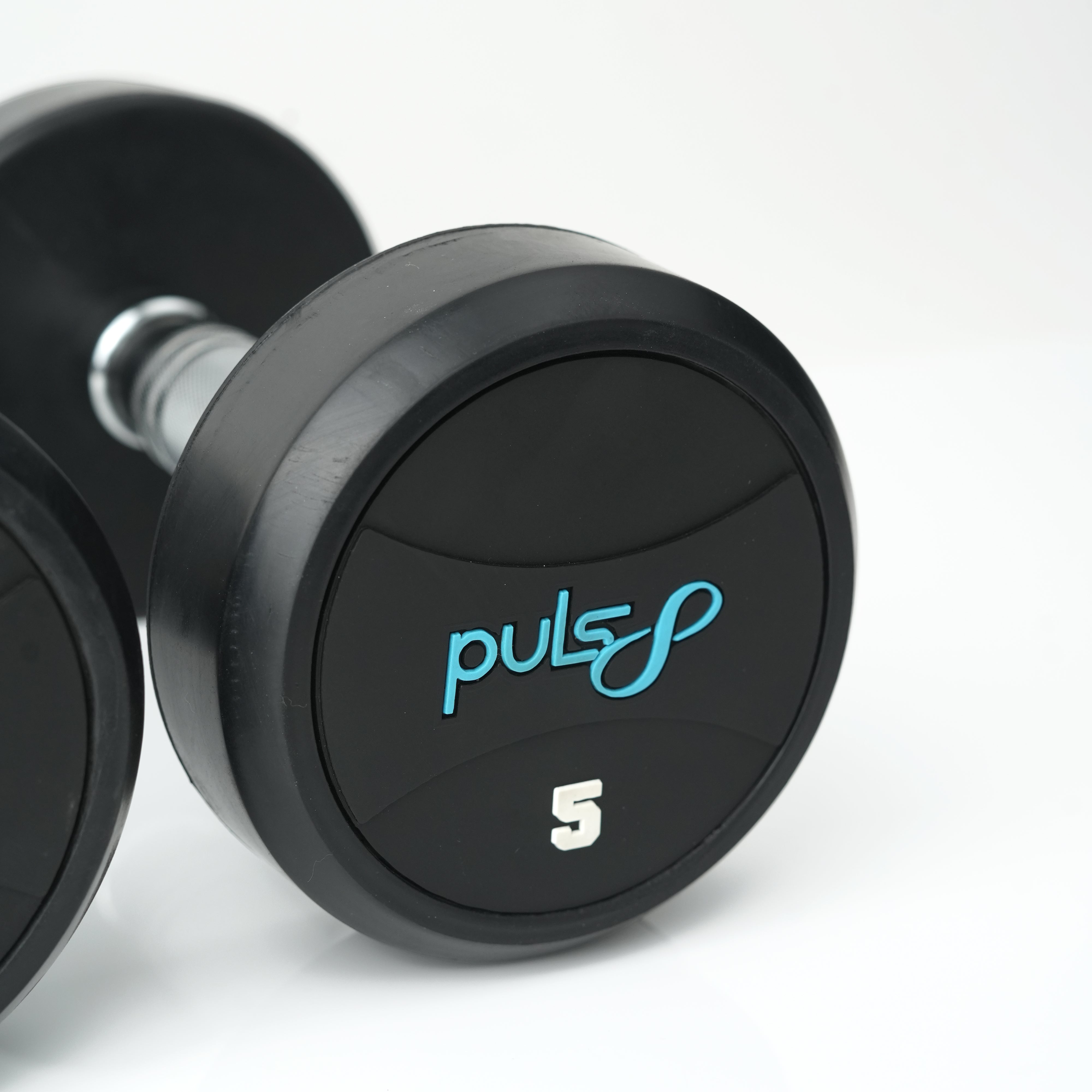 Puls8 Round Rubber Coated Dumbbell (SINGLE DUBMELL)