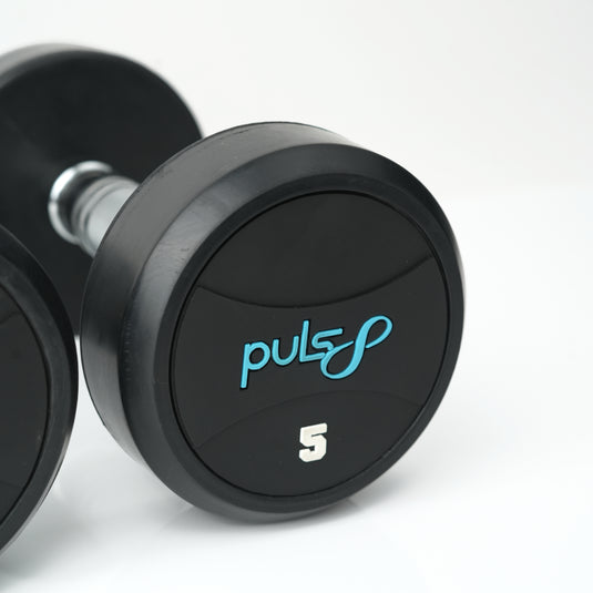 Puls8 Round Rubber Coated Dumbbell (Single)