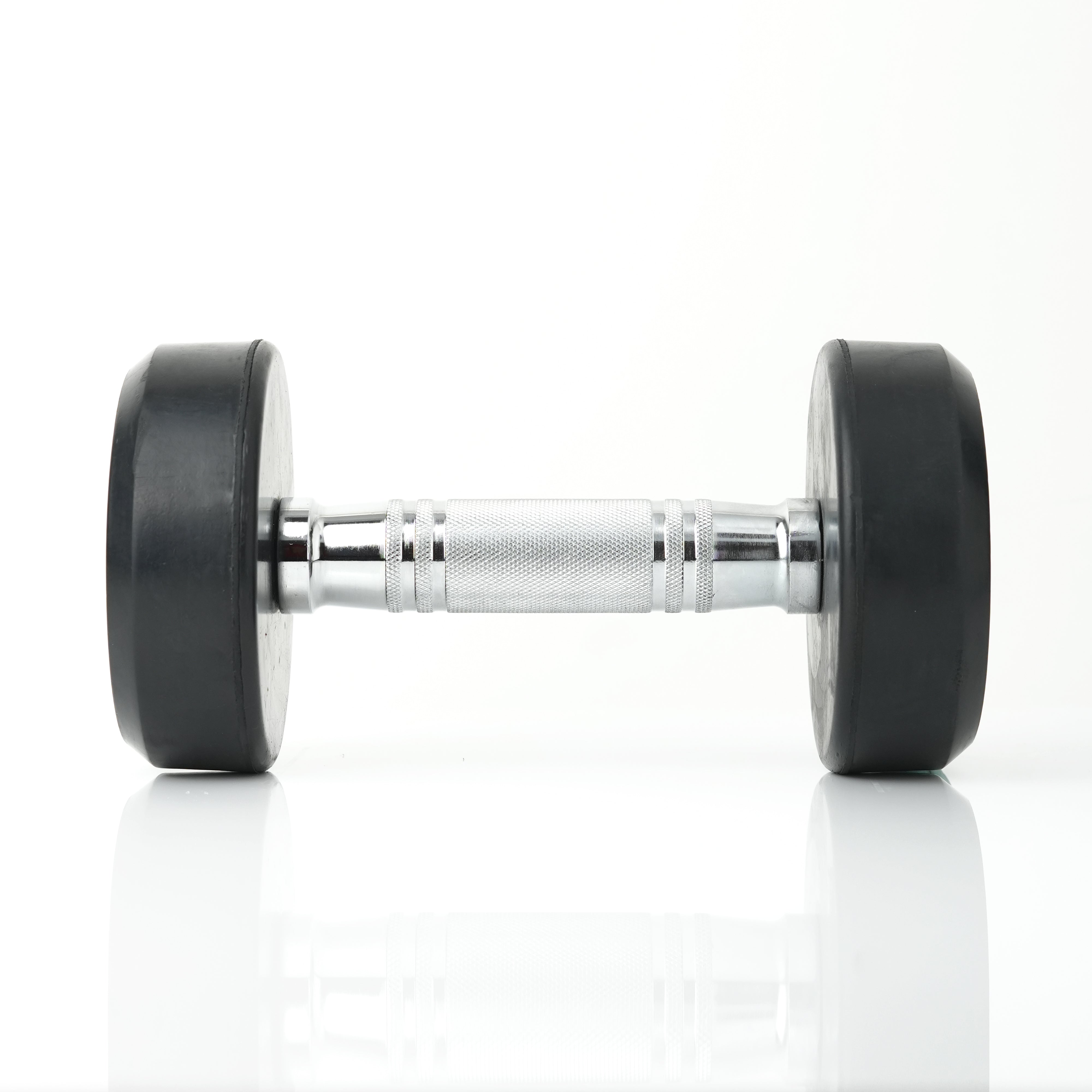 Puls8 Round Rubber Coated Dumbbell (SINGLE DUBMELL)