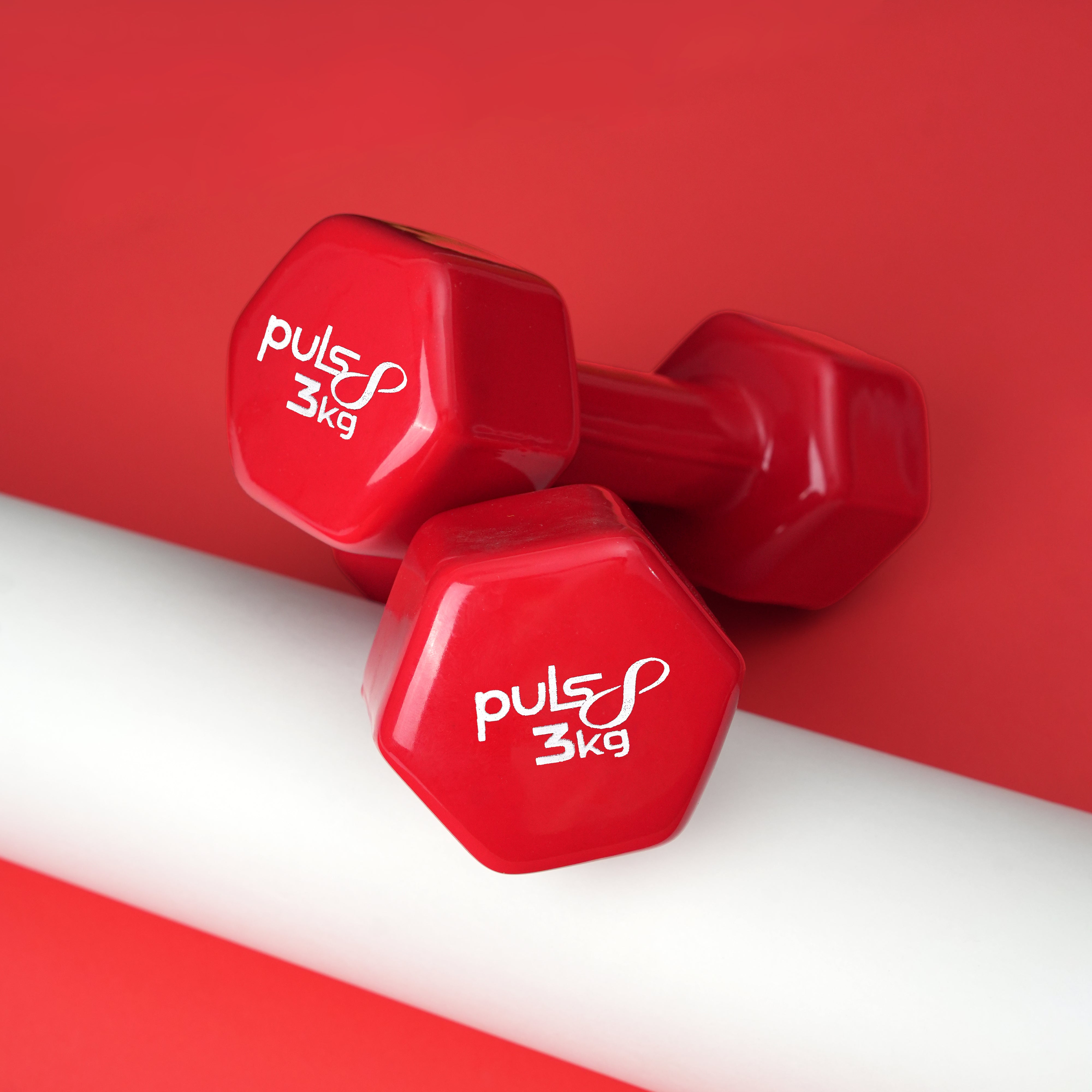 Puls8 Vinyl Hex Dumbbell (Single Dumbbell)