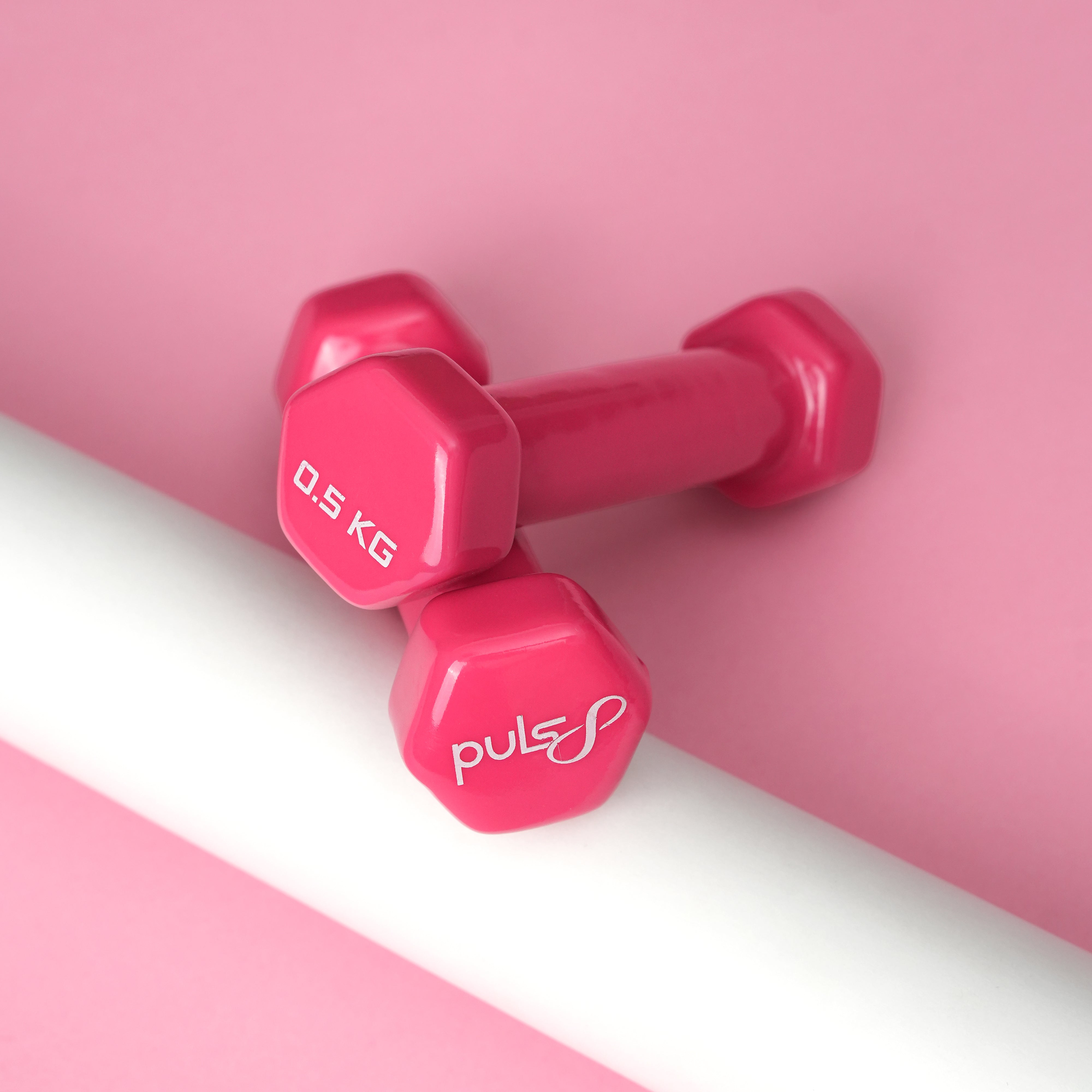 Puls8 Vinyl Hex Dumbbell (Single Dumbbell)