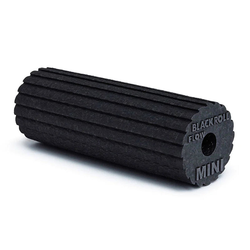 Black foam roller with 'Black Roll' branding on a white background