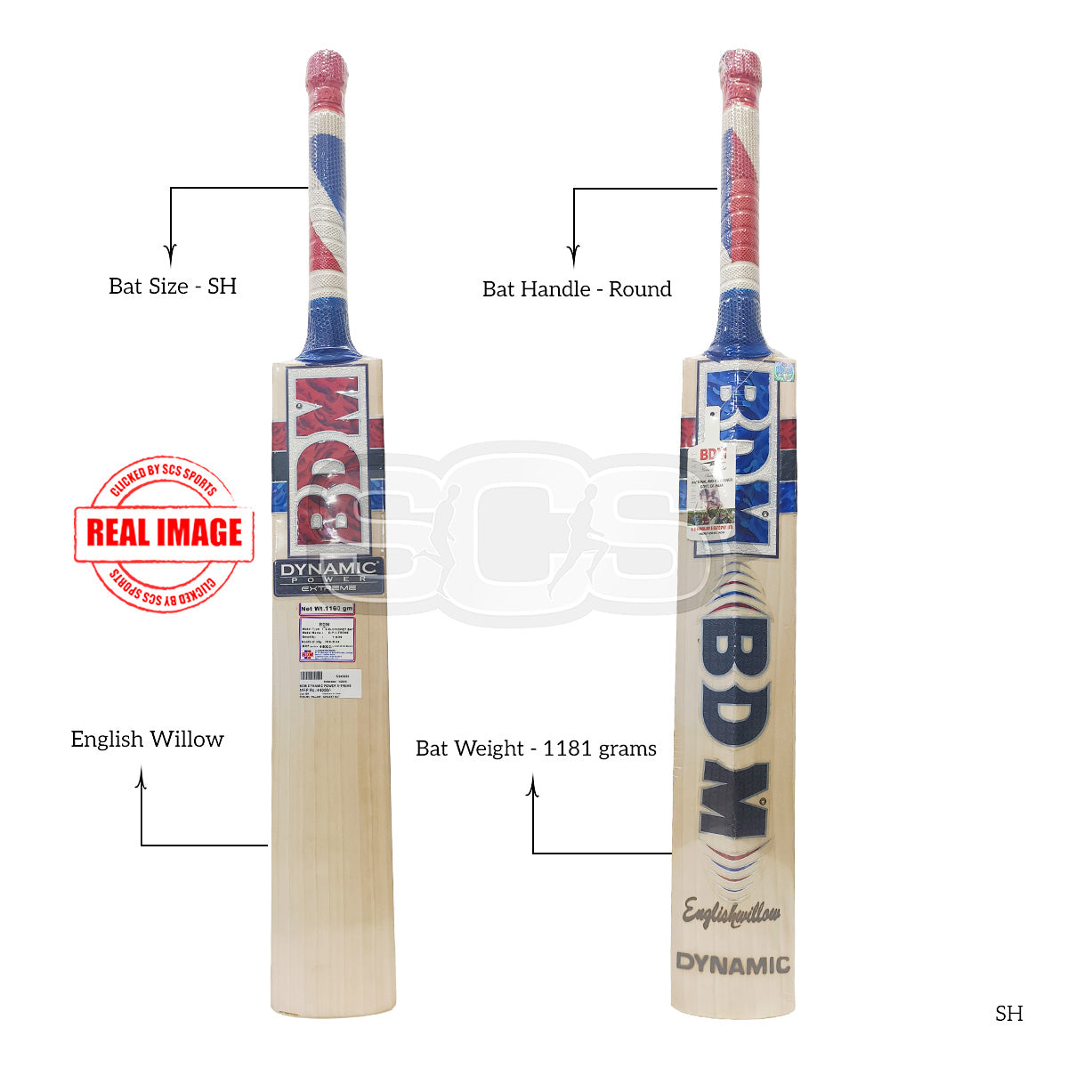 BDM Dynamic Power X-Treme English Willow Cricket Bat