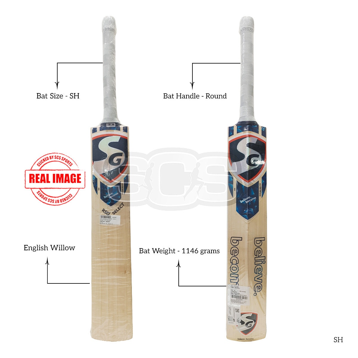 SG RSD Select English Willow Cricket Bat