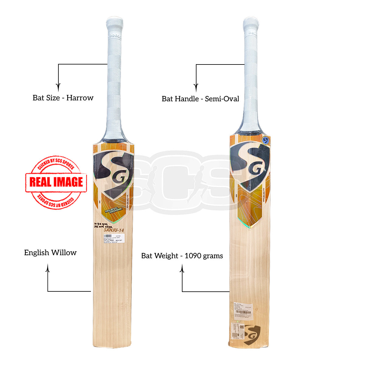 SG Sanju 14 English Willow Cricket Bat (Harrow)