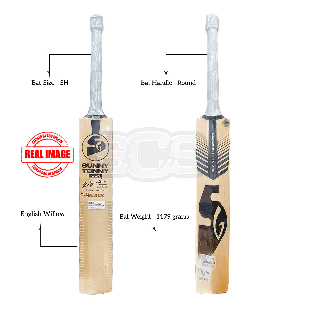 SG Sunny Tonny Icon Black English Willow Cricket Bat