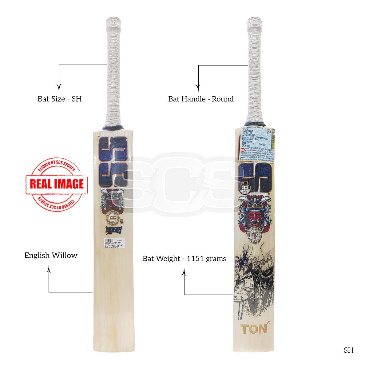SS Devils Blue English Willow Cricket Bat
