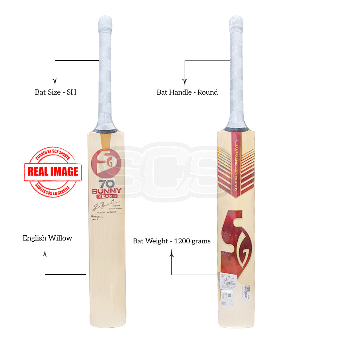 SG 70 Sunny Years English Willow Cricket Bat