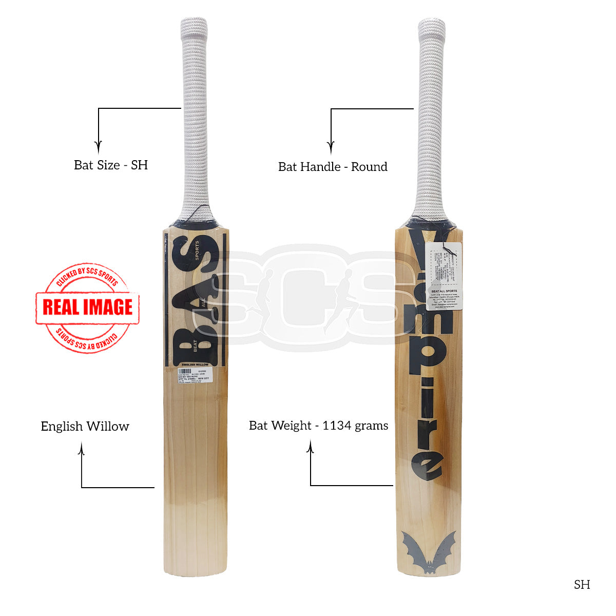 BAS MSD Retro English Willow Cricket Bat