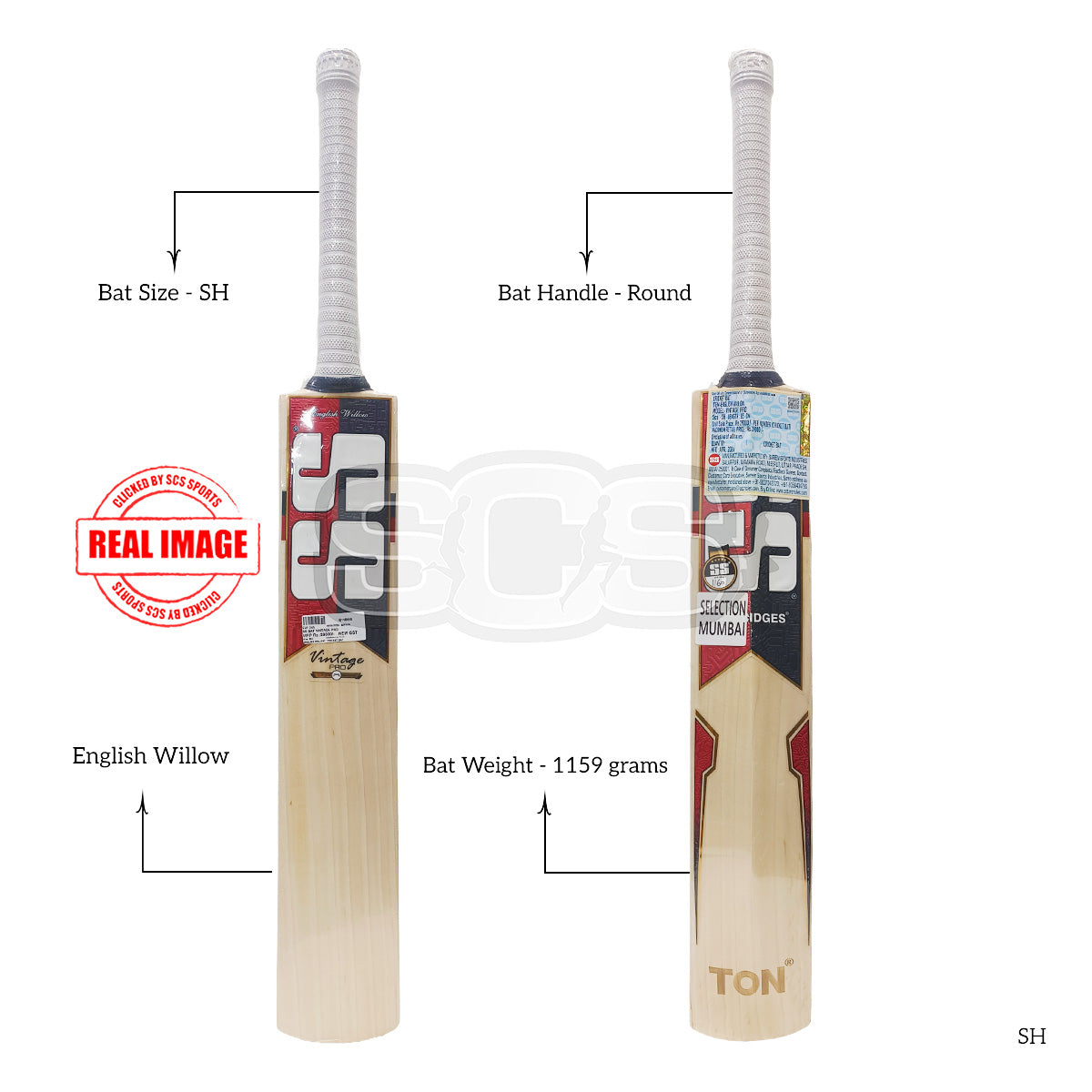 SS Vintage Pro English Willow Cricket Bat