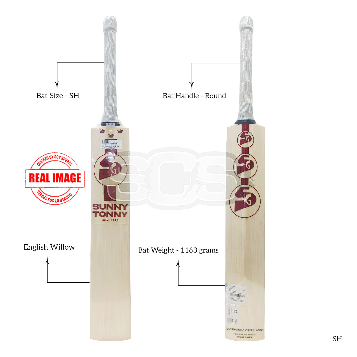 SG Arc 1.0 (Sunny Tonny) English Willow Cricket Bat