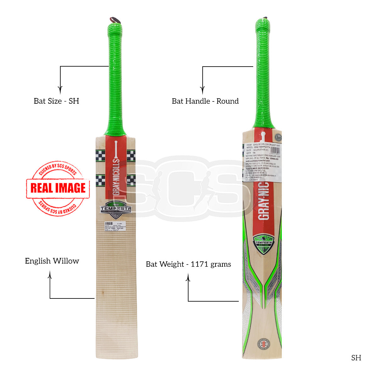 Gray-Nicolls GN2 Tempesta English Willow Cricket Bat