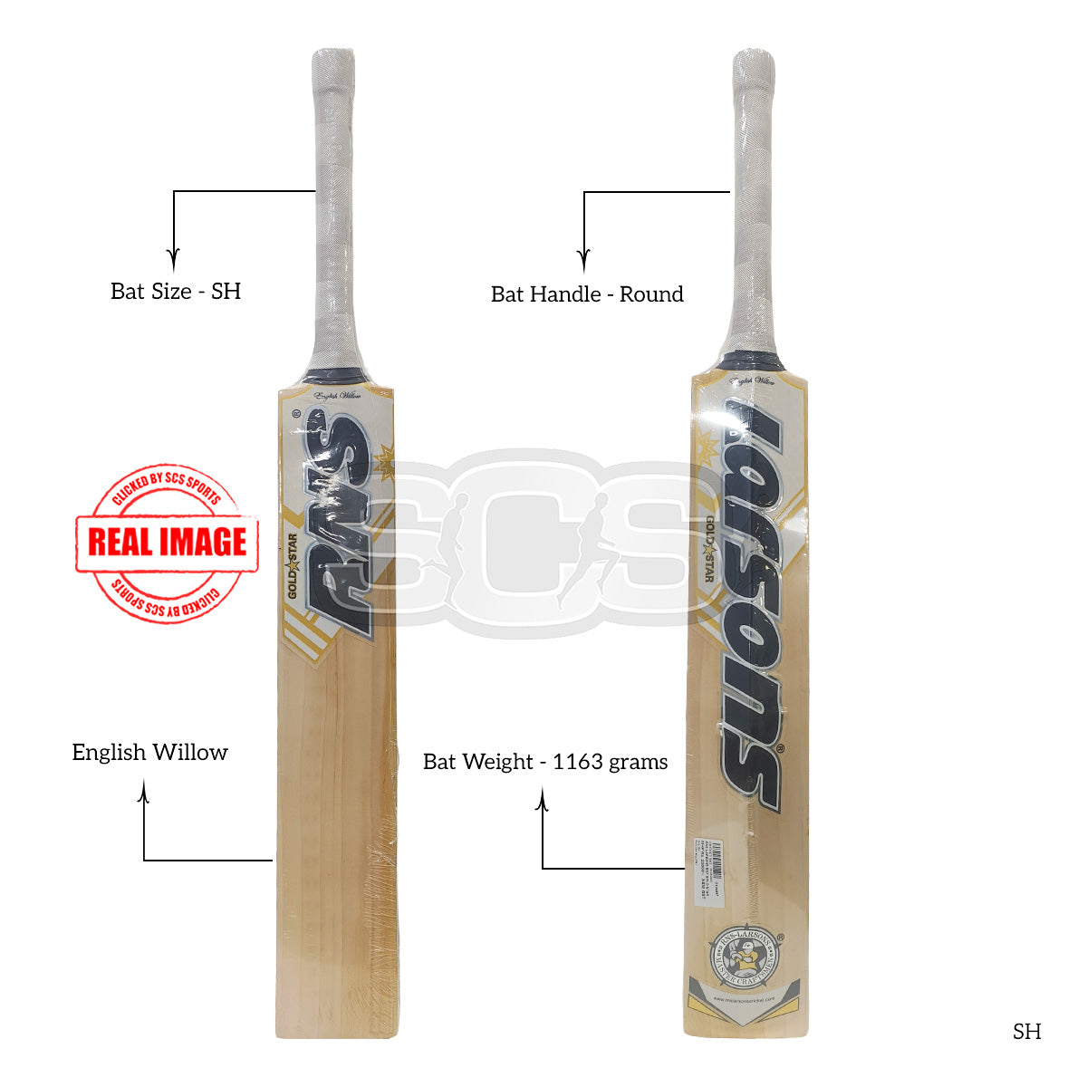 RNS Larsons Gold Star English Willow Cricket Bat