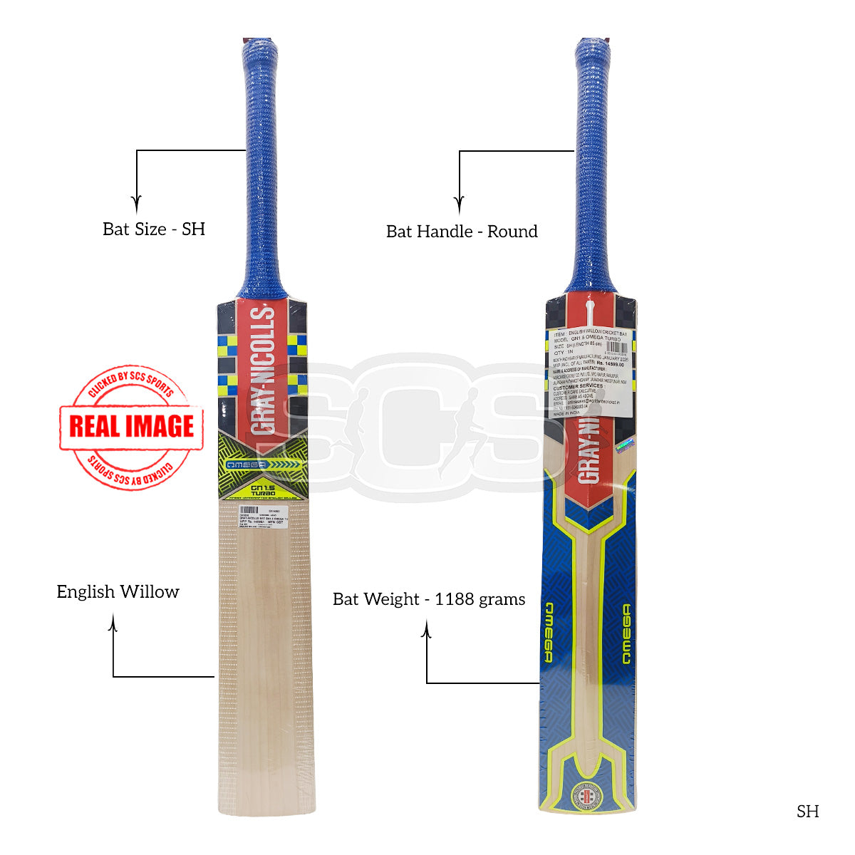 Gray-Nicolls GN1.5 Omega Turbo English Willow Cricket Bat