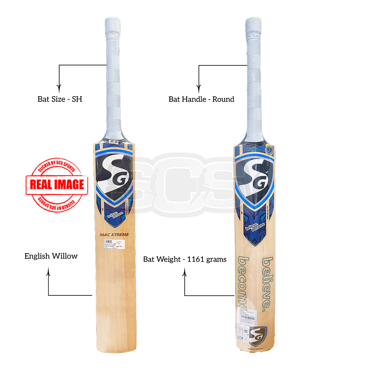 SG Mac Xtreme English Willow Cricket Bat